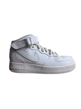 Nike Air Force 1 Mid 07 Triple White Sneakers Size 9